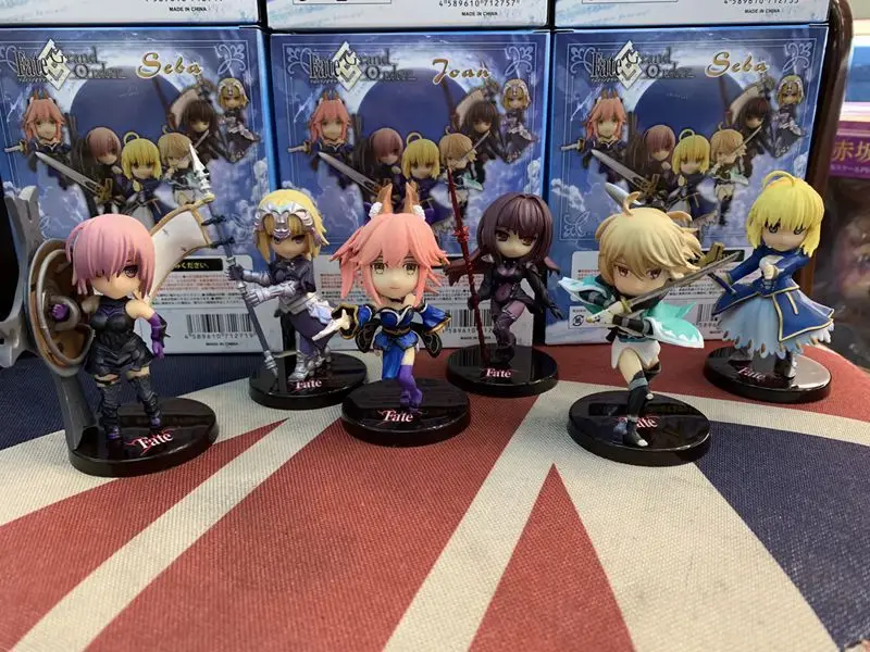 Anime Fate Grand Order Jeanne d'Arc Tamamo no Mae Scathach Okita Souji Matthew Kyrielite Saber Action Figures Model Toys Doll