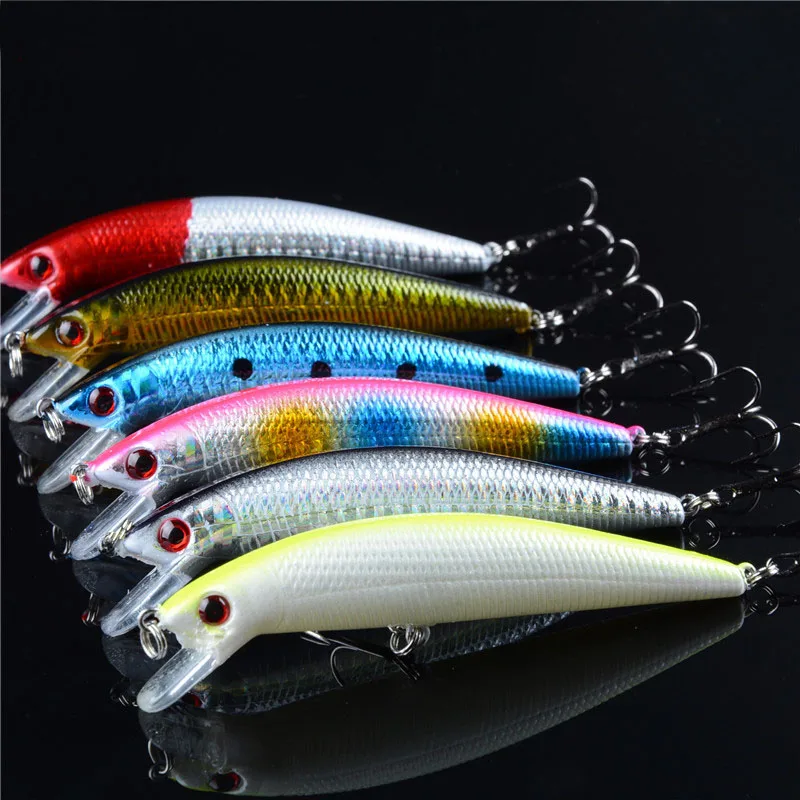 

Hot sale Wholesale 6pieces Plastic Artificial Fishing Lures Japan Bass Carp Bait Wobbler set Free shipping Topwater Lure 99mm10g