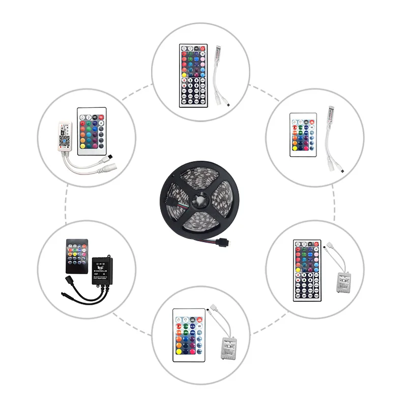 Led Strip SMD 5050 Waterproof RGB 5M 10M Tape Light Wifi/Music/24key/44key Controller DC12V Power Flexible Home Decoration | Лампы и