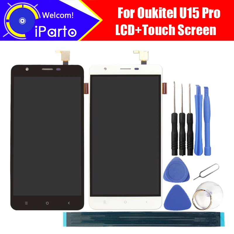 5 дюймовый ЖК дисплей Oukitel U15 Pro + дигитайзер сенсорного экрана 100% оригинальный