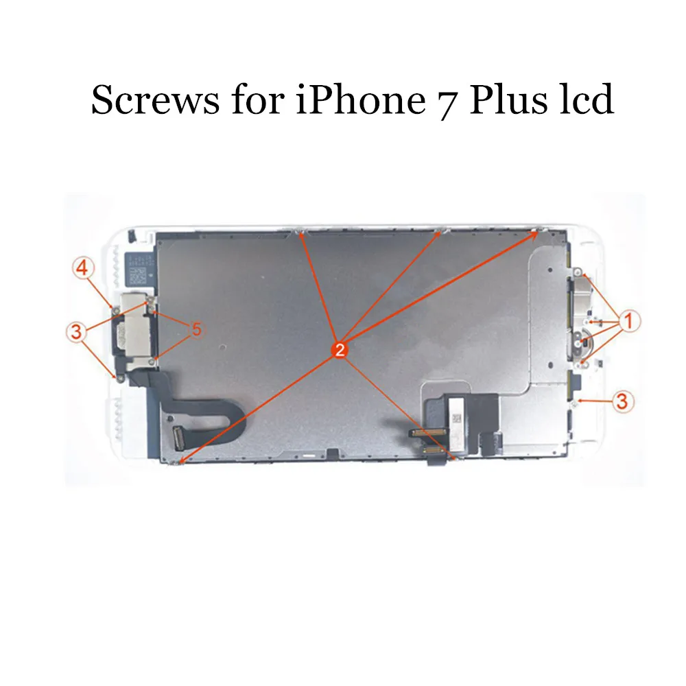 100 шт./лот раздельная продажа полный комплект винтов для iPhone 7 Plus запасной болт