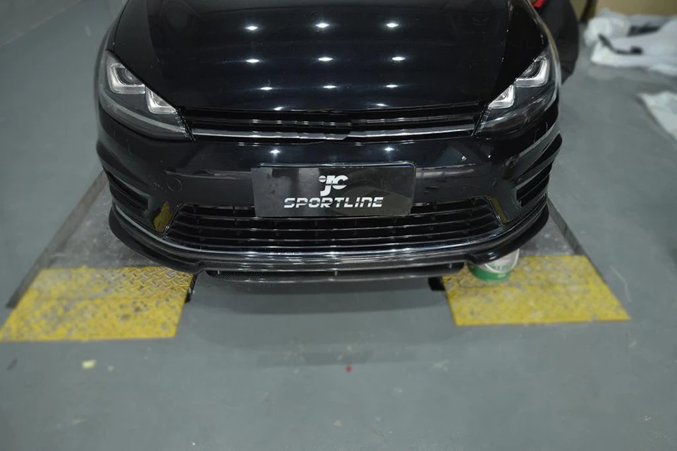 Углеродное волокно/FRP передний бампер спойлер сплиттеры для Volkswagen VW GOLF 7 VII MK7 R R-LINE хэтчбек
