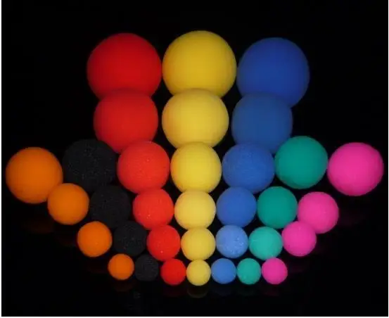Pelota de esponja s&uacute;per esponjosa (2,5 Cm), 7 colores a elegir, rojo/azul/amarillo, 50 unids/lote, trucos de magia para escenario, c&oacute;mics, accesorios de magia de cerca, Juguetes-2