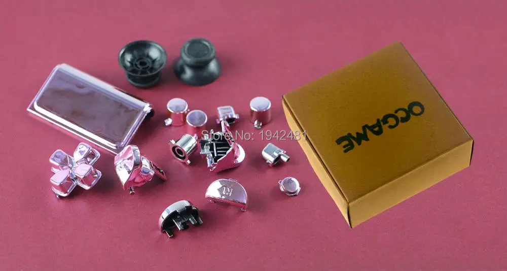 OCGAME 2 компл./лот покрытием CUH-ZCT2 JDS-040 JDM 040 Thumbsticks Dpad R1 L1 R2 L2 Кнопка Хром Полный пуговицы для ps4 pro jds-040