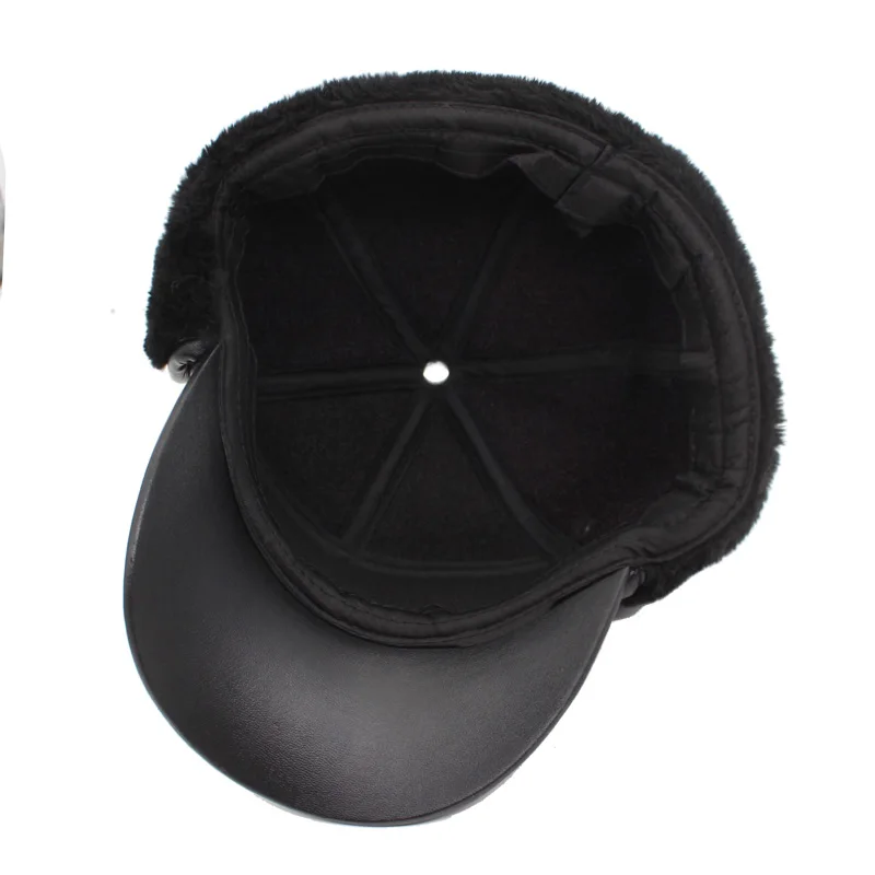 AETRUE зимняя бейсболка Мужская Snapback черные кожаные ушанки папа головные уборы для мужчин и женщин ПУ вышивка на кепке Casquette твердая мужская шапка