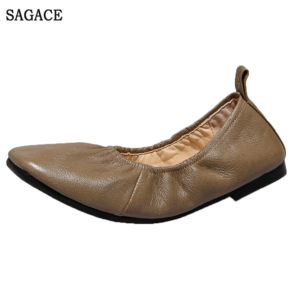 Женские туфли в стиле ретро SAGACE повседневные лоферы римском для танцев горошек