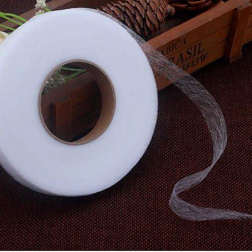 20mm White Color DIY аксессуары Ткань Лоскутное подкладка ткань двусторонний клей ткань нужно использовать электрический утюг 70 метров/диска - Цвет: 20mm White Color