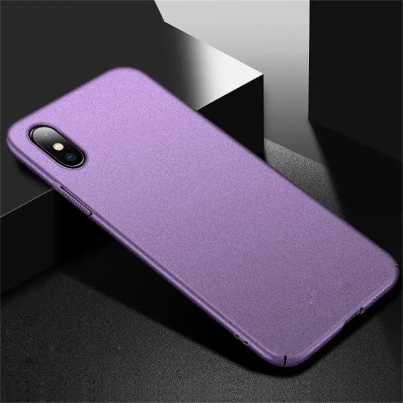 Purple NOWAL Роскошный Матовый чехол из песчаника для iPhone 7 Plus 8 8Plus Ультратонкий жесткий пластиковый чехол для iPhone 11 Pro X XR XS Max 6 6S Plus - Цвет: Purple