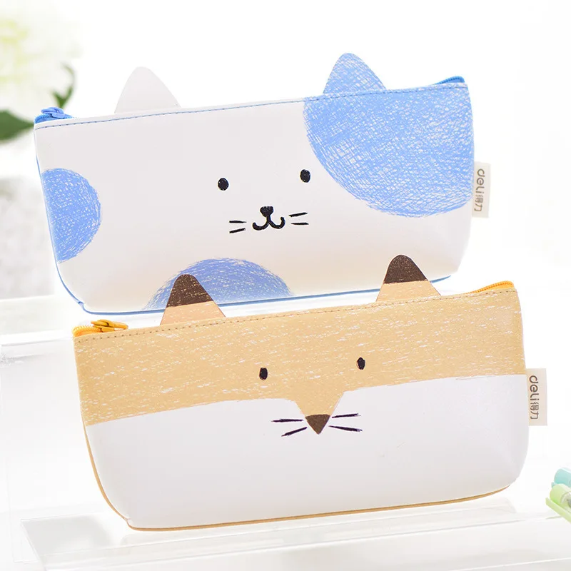 

DELI милые сумки-карандаши для кошек Kawaii ученики пенал для студентов канцелярские принадлежности коробка для хранения мультфильм пенал школ...