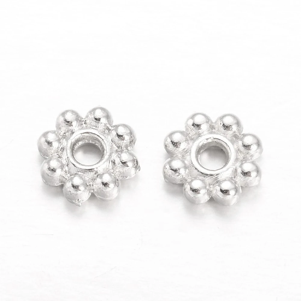 

6mm /8mm Silver bronze Snowflake Daisy spacer beads alloy discontinuous bead jewelry accessories wholesale