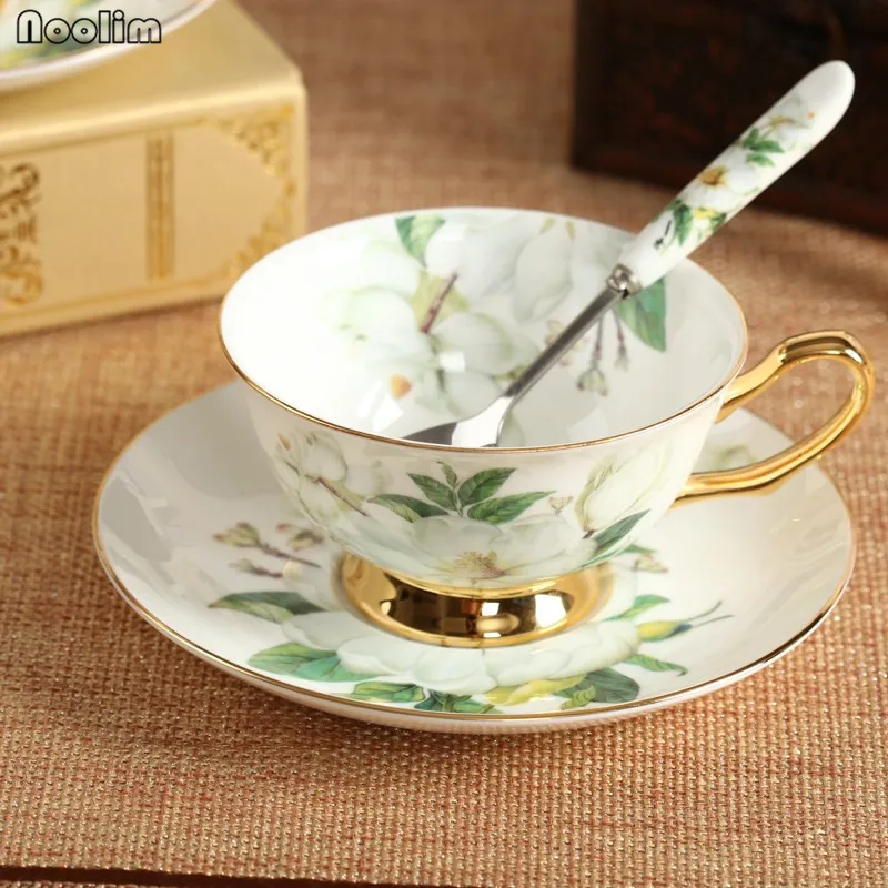 NOOLIM фарфоровая чашка для чая керамическая кофе с цветочным узором|Чашки и
