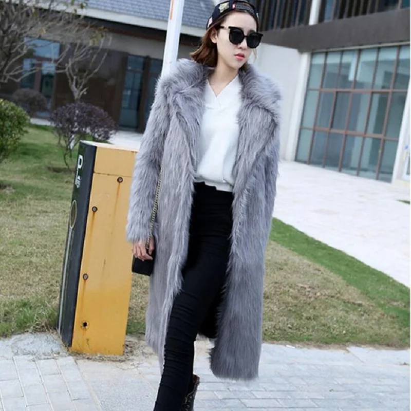 Модное пальто с искусственным мехом новинка зимы 2018 экологически чистое меховое