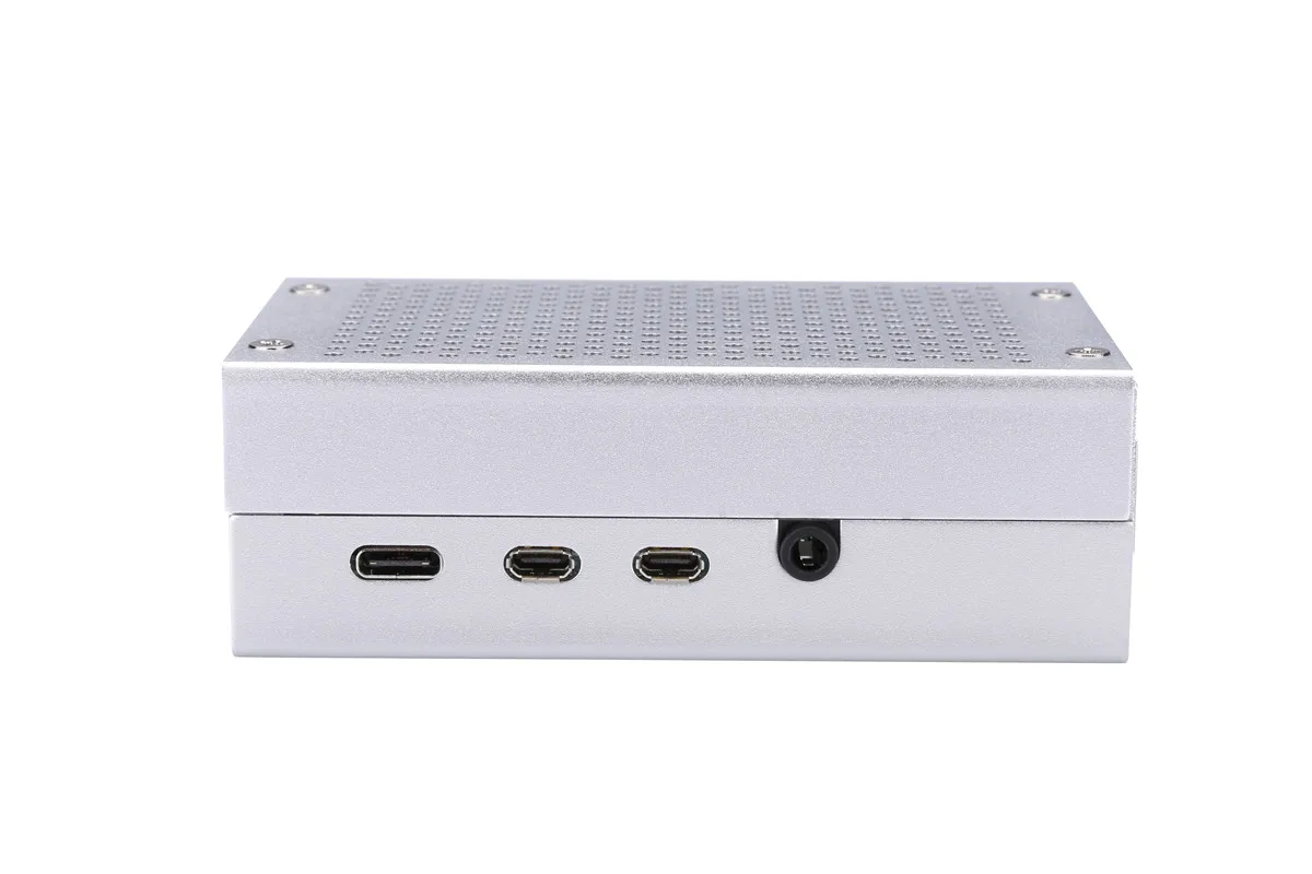 Silver Алюминиевый чехол для Raspberry Pi 4 - Цвет: Silver