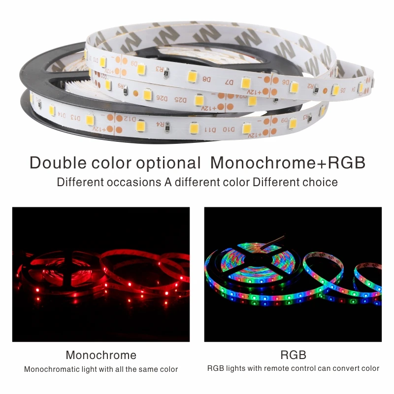 5 м 300 светодиодов не водонепроницаемый RGB светодиодный светильник 2835 12 В постоянного тока 60 светодиодов/м Гибкий Светильник ing String лента лампа украшение дома лампа