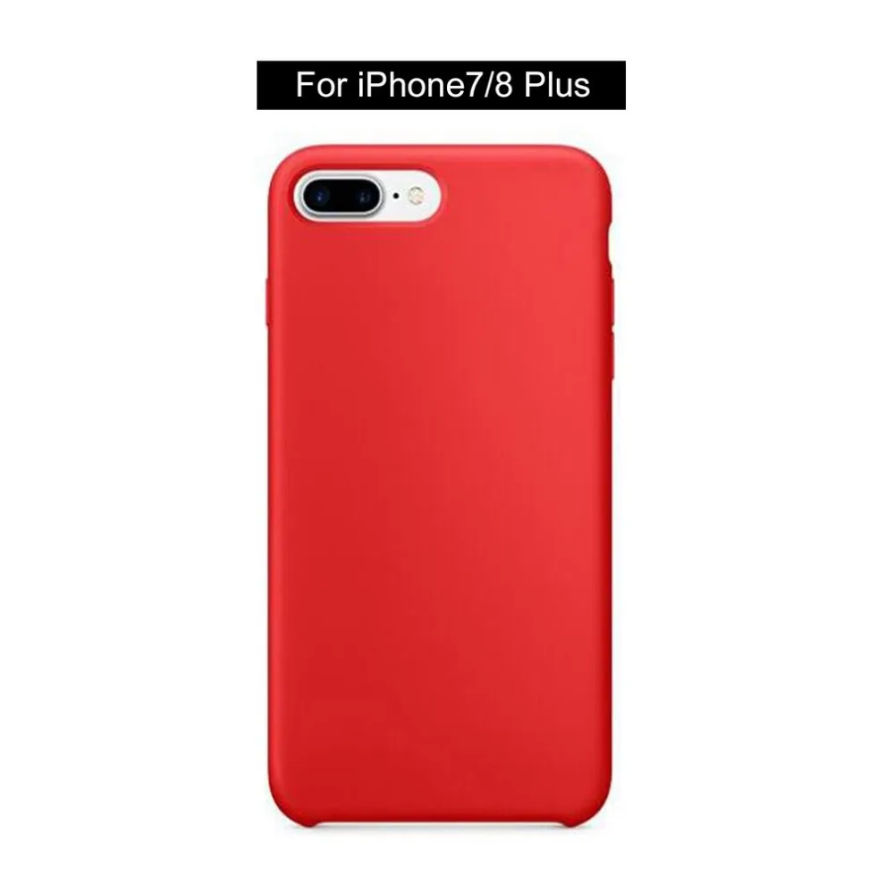 5 Pcs Shockproof Solid Red Color Imitation Liquid Silica Shell Mobile Phone Protective Case Cover For Iphone Series Smart |
