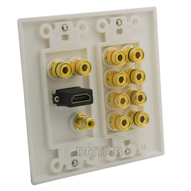 5.1 sound box speaker банан стены пластины с женский разъем с дополнительными порт HDMI