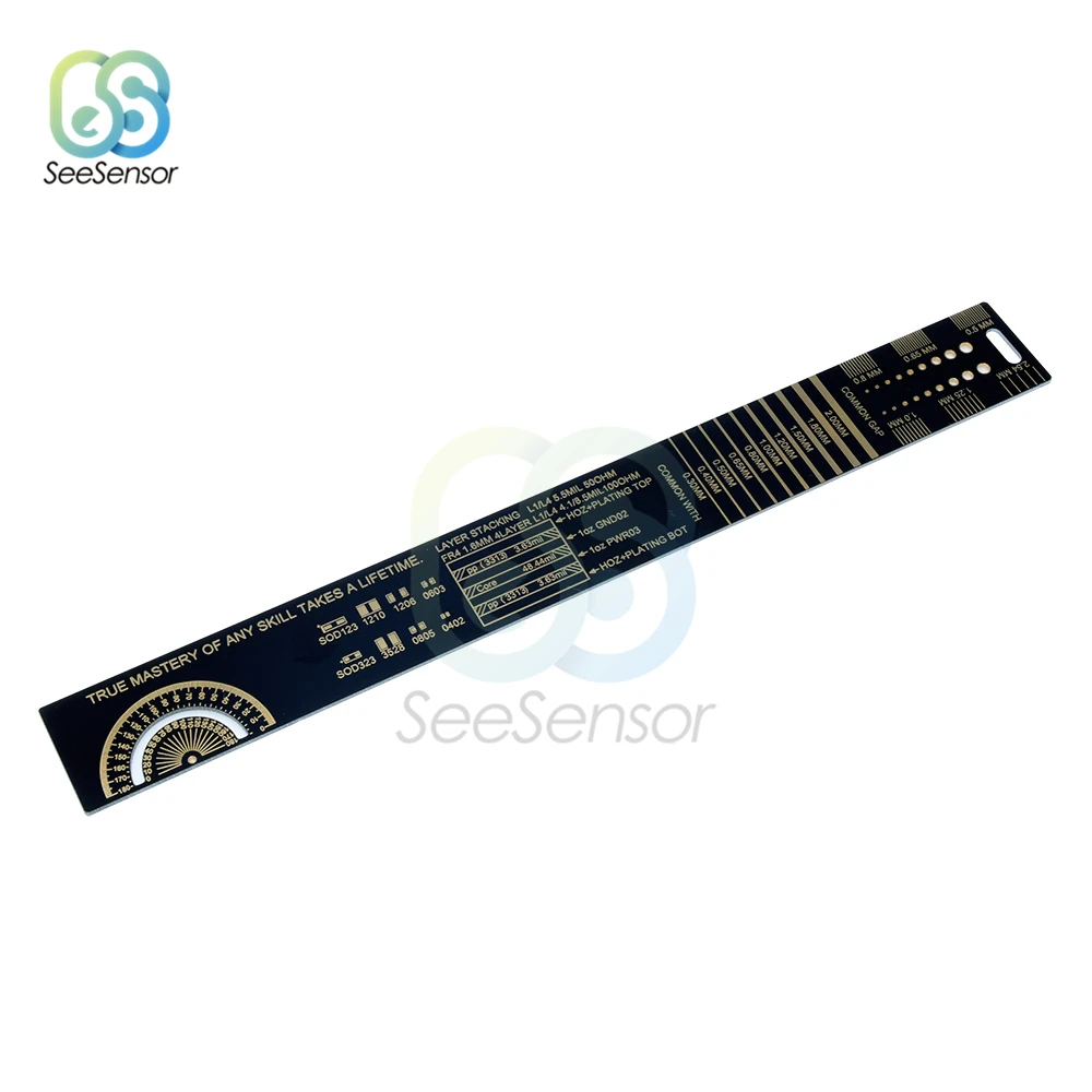 Линейка PCB 25 см 10 дюймов для электронных инженеров измерительный инструмент