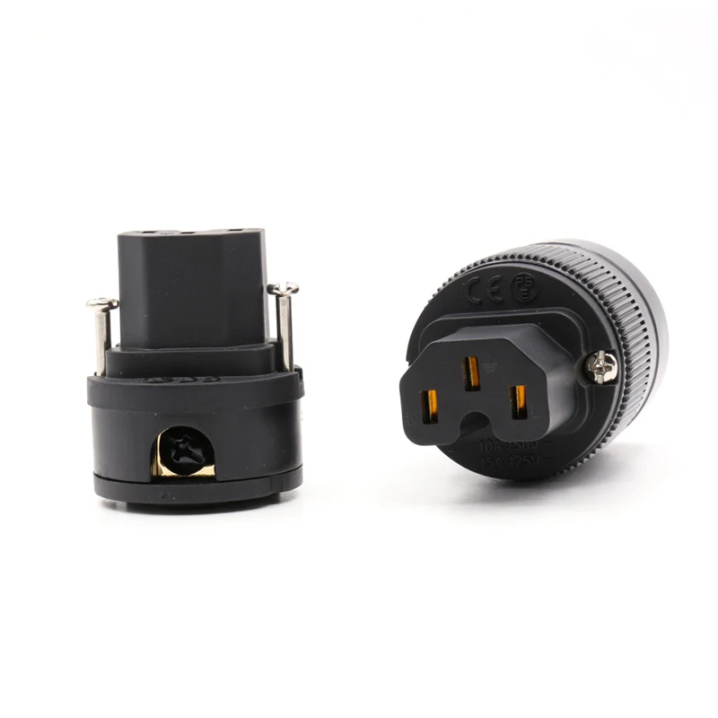 2 шт. Hi End аудио Латунный позолоченный гнездовой разъем IEC hifi