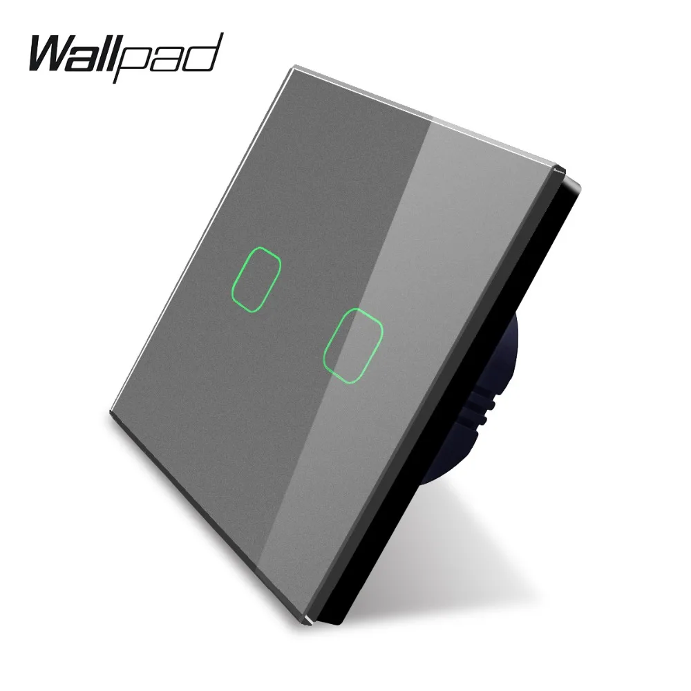 Wallpad K3 емкостный сенсорный светодиодный ключатель 2 клавиши 1 канал светодиодная