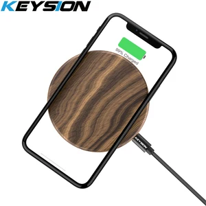 keysion wooden 10w qi fast wireless charger for iphone xs max xr x 8 plus wireless charging pad for samsung s10 s9 7 xiaomi mi 9 free global shipping