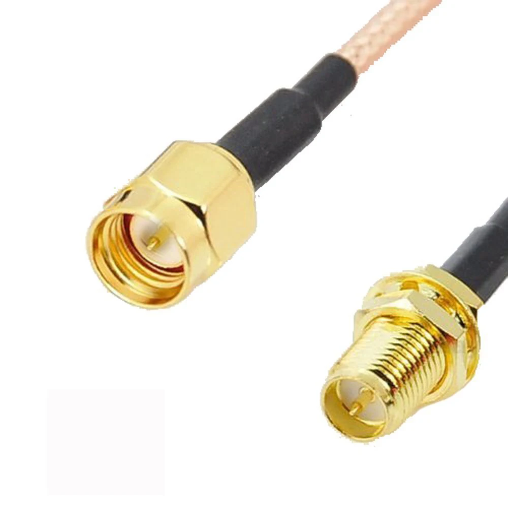 Разъем SMA папа RP мама двойная экранированная Посеребренная вилка RG316D Отрезок