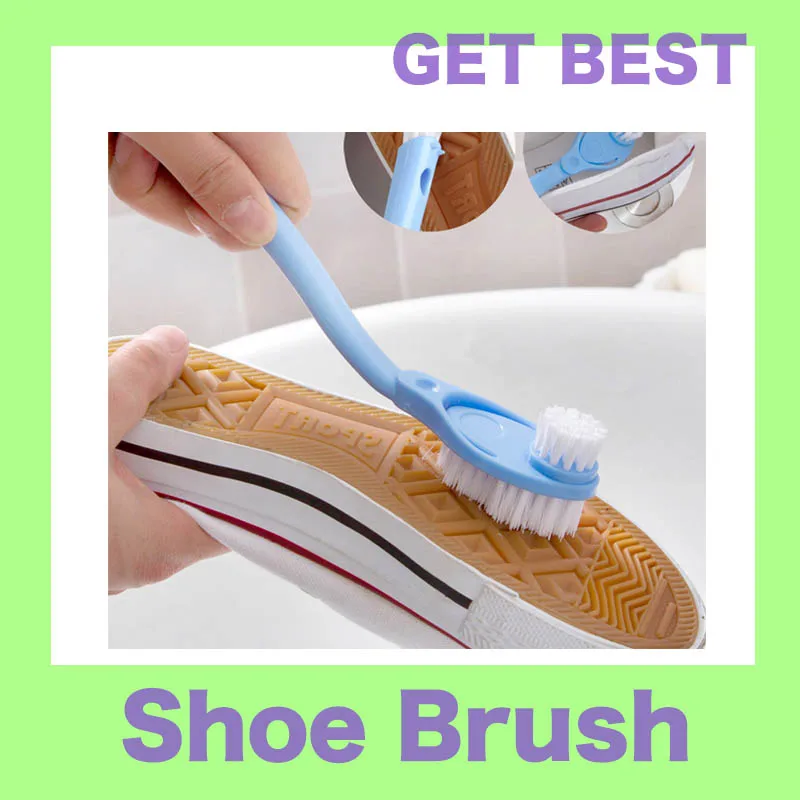 2pc/lot double slider long-handled brush cleaning wash shoes hard wool | Дом и сад