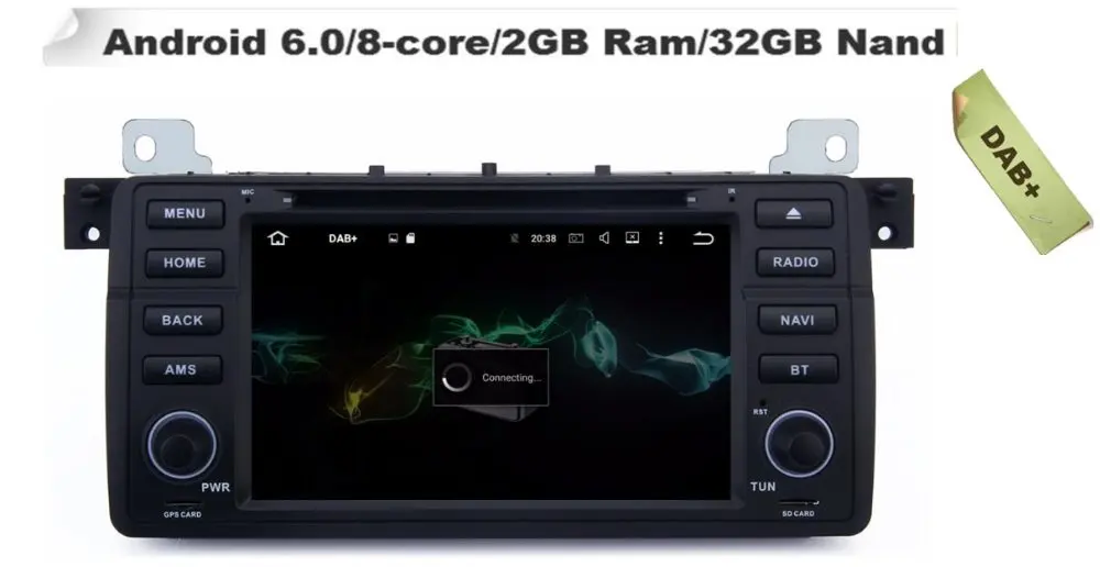 8 core Android 6.0 7 дюймов автомобиля DVD GPS Navi аудио для BMW 3 серии: 1998 2006 E46 M3 (1998 2006) HD1024 * 600