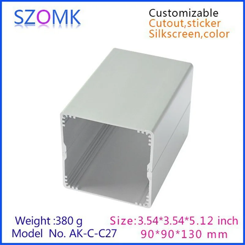 10 pcs 90*90*130mm szomk electronics aluminum project housing enclosure enclosures for pcb switch box | Обустройство дома