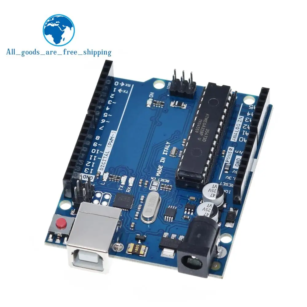 1 Комплект UNO R3 официальная коробка ATMEGA16U2+ MEGA328P чип для Arduino UNO R3 макетная плата+ USB кабель