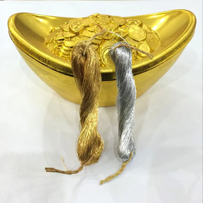 Su вышивка/спиралея вышивка/нить для вышивки/серебристая металлическая