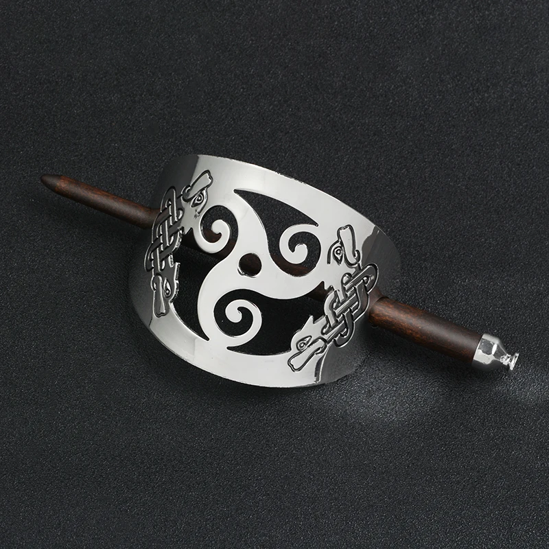 Viking заколка для волос головные уборы норвежский викинг Valknut шпильки аксессуары