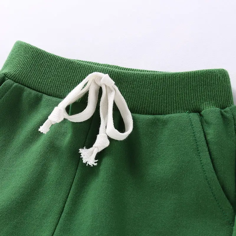 DE персикового цвета летние хлопковые шорты для маленьких мальчиков Одежда детей