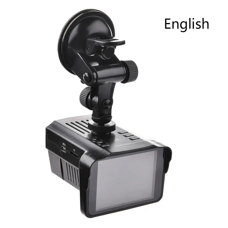 English 2,7 дюймовый универсальный 2 в 1 1080P HD регистратор движения Мобильный радар скорости 3 режима города 1 режим шоссе автомобильный радар детекторы - Название цвета: English