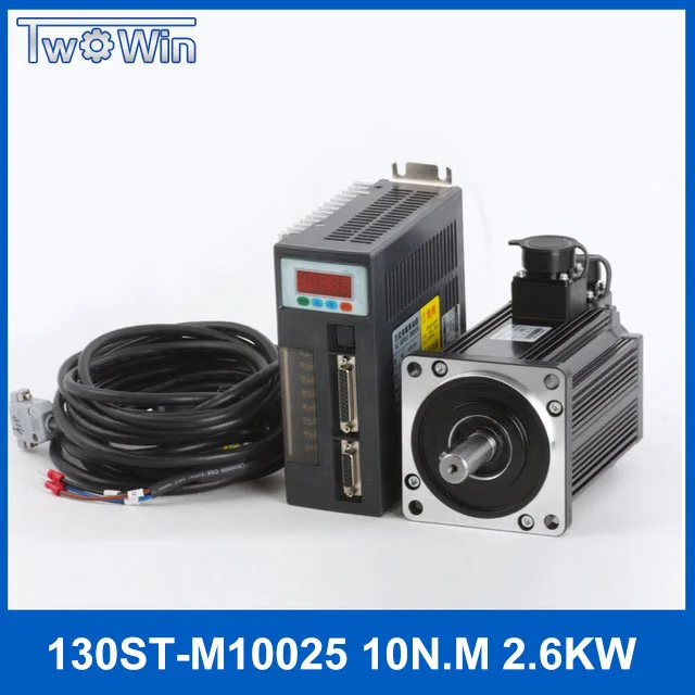 AC SERVO MOTOR & DRIVER SYSTEM 130ST Servo Motor 2.6KW 130ST-M10025 Matched Servo Driver