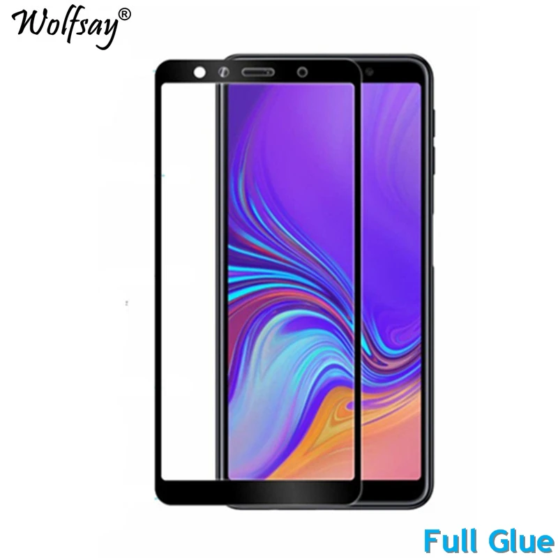 2 шт полный клей экран протектор для Samsung Galaxy A7 2018 a750 закаленное стекло полное