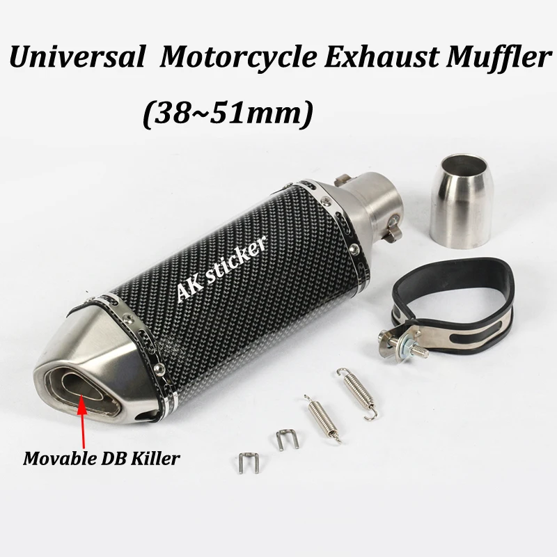 03 51 мм Unversal выхлопная труба мотоцикла с глушителем для NMAX155 R15 R25 R3 MT-03 FZ6N FZ400 FZ6 ATV Bik выхлопная труба - Цвет: 03
