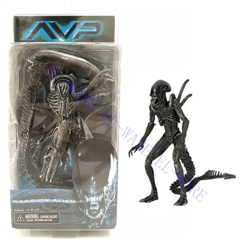 7 дюймов инопланетянин NECA Wave Alien VS Predator Black Warrior 18 см ПВХ фигурка Коллекционная