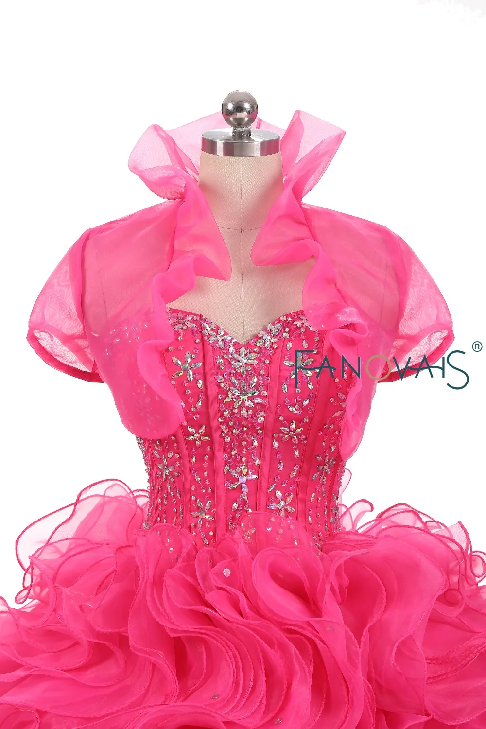 2019 Quinceanera платья с Болеро сладкий 16 органза оборки бисер Vestido dе Novia выпускного