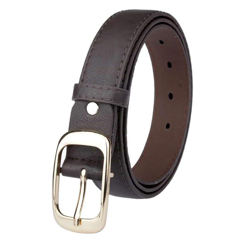 ROSASSY Men Women PU Leather Belt Metal Pink Buckle Design Causal Belts Male Clothing Accessories Off White | Аксессуары для