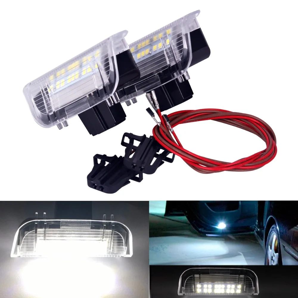 2 шт. Белая светодиодная сигнальная лампа для боковой двери VW Scirocco Golf 5 6 Jetta MK5 MK6 MK7