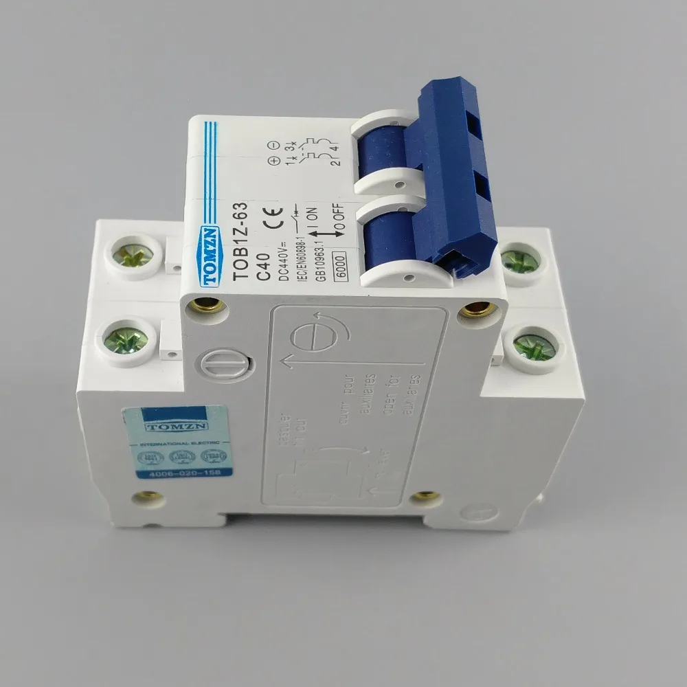 2P 40A DC 440V автоматический выключатель MCB C Кривая