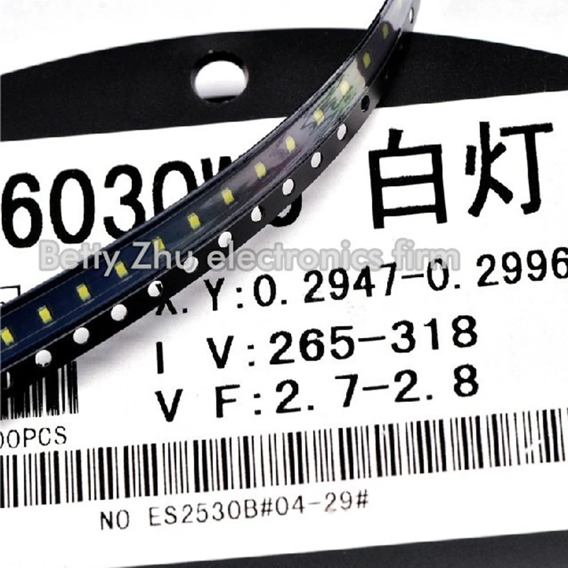 100 шт./лот SMD 0603 яркий белый светоизлучающий светодиод (LED) 1608 | Лампы и освещение