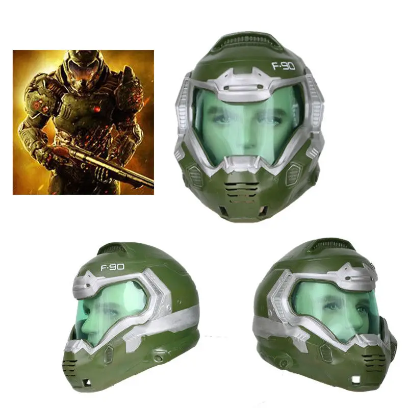 Xcoser Doom Doomguy Смола Маска Хэллоуина Косплэй шлем костюм реквизит Броня F90 забавные