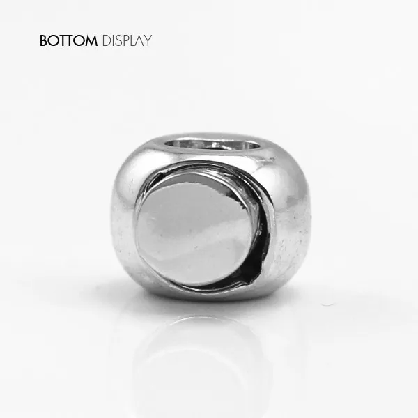 10pcs Silver Tone Spring Stopper Toggle Clasp Single hole Cord Locks Drawstring Stops Button Sewing Crafts | Дом и сад