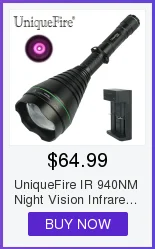 UniqueFire охотничий фонарик UF-1508 IR850nm T38 фокусируемая головка инфракрасный Тактический с свободный прицел Крепление