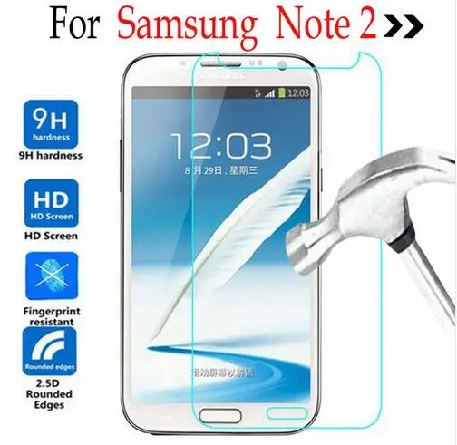 Для Samsung Galaxy Note 2 Закаленное стекло Защитная крышка для экрана на Note2 II N7100 N7105 note ii