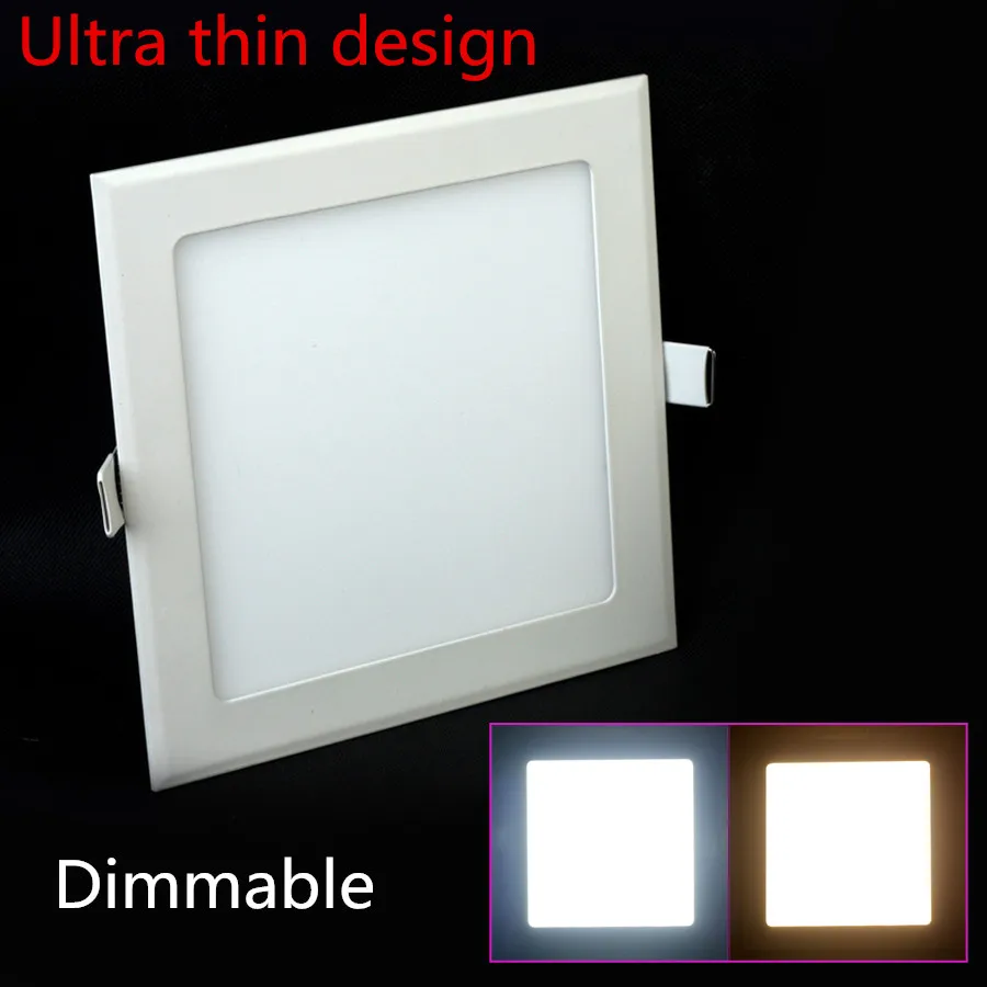 

LED Downlight Square Round Lamp 3W 6W 9W 12W 15W Dimmable Ceiling Recessed Bulb AC 85-265V SMD 2835 Panel Light With Driver