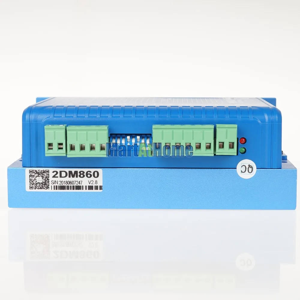 CNC 2-фазный цифровой шаговый Драйвер 2DM860 24 ~ 80V AC 30 110V DC 7.5A 200KHz микро шаги 51200