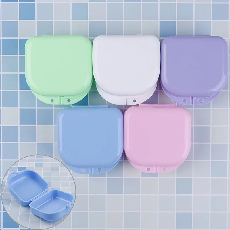 

2021 Hot JETTING Colorful Dental Retainer Braces Mouthguard Night Grinding Guard Denture Storage Case Container Box