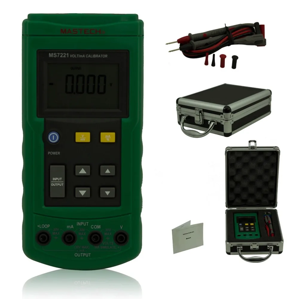 Mastech MS7221 Вольт/мА напряжение тока калибратор источник/выход Шаг DC 0 10 в 24 мА тестер